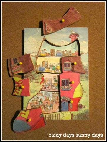 'There Was an Old Woman Who Lived in a Shoe' Wooden Puzzle