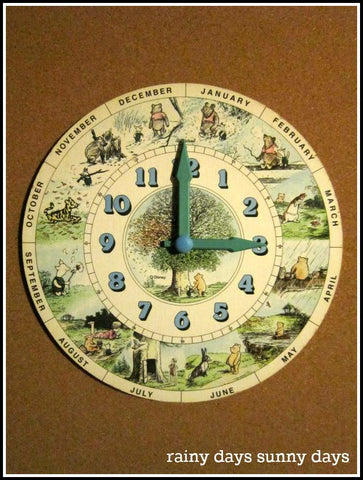 Winnie The Pooh Wooden Toy Clock